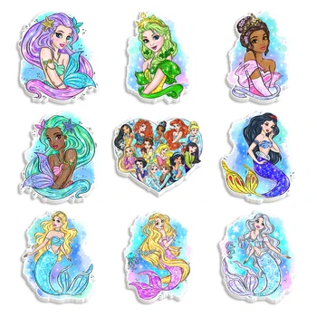 10 Gab. /Daudz Disney Princess Sērijas Cartoon Dūriens Akrila Flatback Plakana Sveķi Pasūtījuma Par DIY Rotaslietas, Aksesuāri