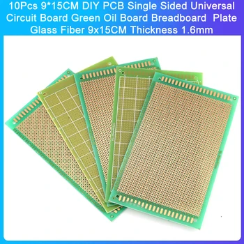 10Pcs 9*15 CM * DIY PCB vienpusējs Universālā plate Zaļā Eļļa Valdes Breadboard Plāksne ar Stikla Šķiedras 9x15CM Biezums 1.6 mm