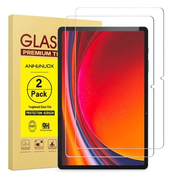 [2 Iepak] Rūdīts Stikls Priekš Samsung Galaxy Tab S9 FE 2.5 D Izliektas Malas pilnīgi Skaidrs, Tab S9 X710 11 collu Pret Skrāpējumiem