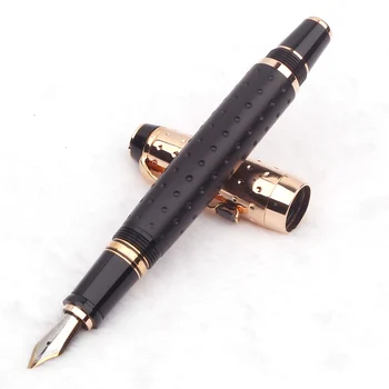 2014 Luksusa Bohemies Black Sveķu Classic Fountain Pen MB Zelta pārklājumu Nib Birojs Rakstiski Tintes Pildspalvas Ar Dimanta Un Sērijas Numurs