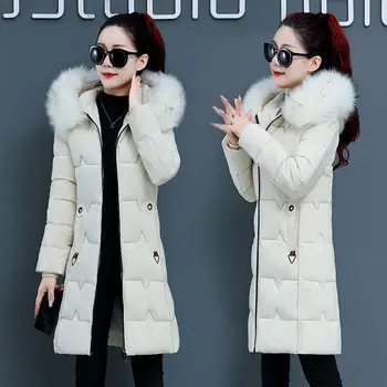 2023 Jaunas Ziemas Šiks Jaka Sievietēm Slim Parkas Vidēja Garuma Gadījuma Outwear korejas Kapuci Rāvējslēdzēju Augstas Kvalitātes Sieviešu Mēteļi N158
