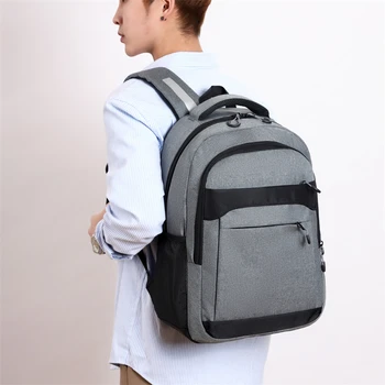 2023 Jaunu Stilu Vīriešu Mugursomas Zēni Pures Ceļojuma Atpūtas Skolēnu Somas Schoolbags Modes Lielas Kabatas Multi-Rāvējslēdzējs, Lai Darba