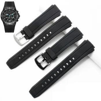 25*20mm Gumijas Watchband par Celtnes EF552 EF-552 Ūdensizturīgs Sporta Silikona Siksniņa EF-552D-1A Rokassprādze Tērauda Aizdare Ar Instrumentiem