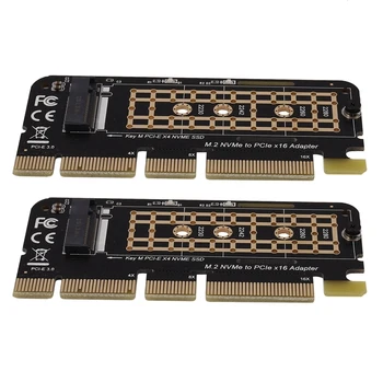 2X M. 2 Nvme SSD diska PCI-E X16 Converter Kartes NGFF M-Taustiņu M. 2 Pcie PCI-Express X4/X8/X16 HDD