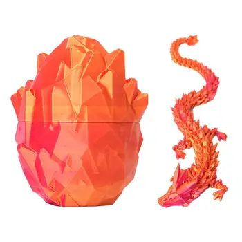 3D Iespiesti Dragon Olu Pārsteigums Šarnīrveida Crystal Dragon Rotaļlietas Ķīniešu Pūķis Elastīgu Rotaļlietas izturīgs Gadu dragon rotājumi