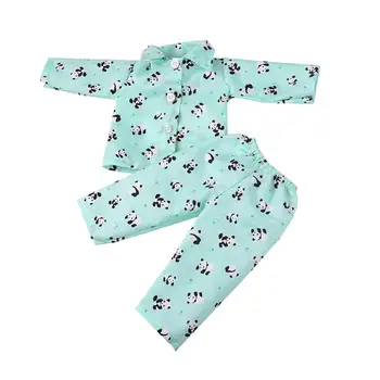 45.72 cm Leļļu Apģērbs - Panda Iespiesti Sleepwear par Tērpiem