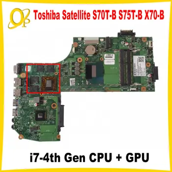 6050A2640401-MB-A01 V000358360 Toshiba Satellite S70T-B S75T-B X70-B Klēpjdators Mātesplatē ar i7-4th Gen CPU + GPU DDR3 Tests