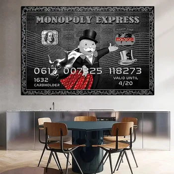 Alec Monopols Express Audekls Plakāti un Izdrukas Vintage Kanvas Glezna Uz Sienas Art Attēlu Cuadros Mājas Apdare, Bez Rāmja