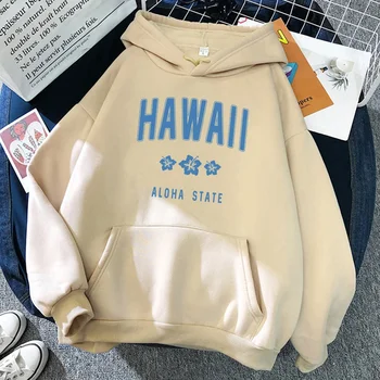 Aloha Hawaii Valsts Burtu Drukāts Apģērbs Sieviešu Hip Hop Iela Hoodies Gadījuma Modes Krekls Ērti, Mīksti Sieviešu Hoody