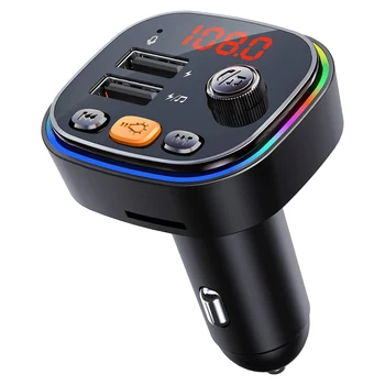 Automašīnas Bluetooth, FM Raidītājs Bezvadu Radio Adapteris ar Mikrofonu un 2 USB Uzlāde, Universālu Lādētāju,MP3 Mūzikas Atskaņotājs