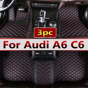 Automašīnas Grīdas Paklāji Audi A6 C6 4F 2004~2011. gada Paklāju Luksusa Ādas Mat Pilns Komplekts Izturīgs Paklājs Auto Interjera Detaļas, Auto Piederumi