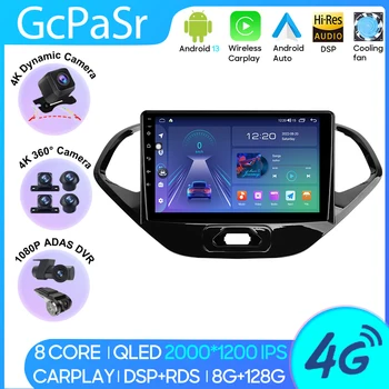 Automašīnas Radio Bezvadu Carplay Android Player, Ford Figo 2015 - 2018 Navigācija GPS Auto Video Intelligent Systems skārienekrānu