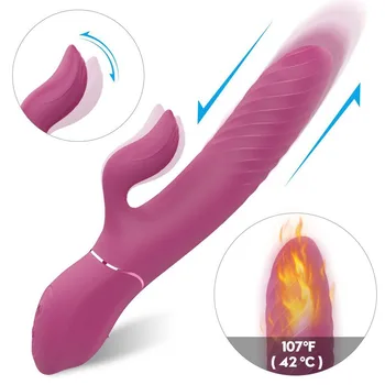 Automātiskā Apkures Teleskopiskie Vibrējošo Dildo G-spot Klitora Stimulācija Massager Sievieti Masturbācija Seksa Rotaļlieta, Maksts, Dzimumloceklis