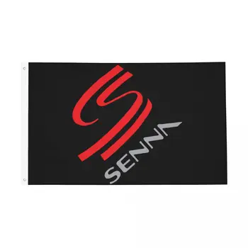 Ayrton Senna Logo, Karoga Izturīgs Iekštelpu Āra Banner Motokrosa Poliestera Karājas Apdare 3x5 FT
