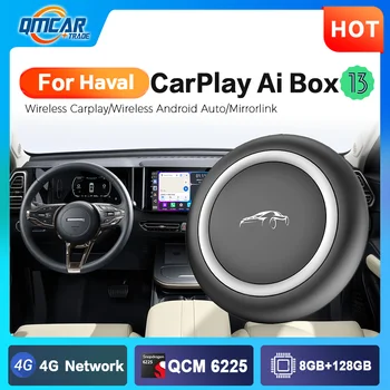 Carplay Tv Kastē Android 13 Sistēmas Wieless Carplay Adapteris Android Auto QCM6225 8GB+128GB Par Haval H1 H2 H6 F7 H6N DARGO