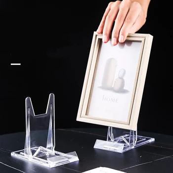 Caurspīdīgs Kartes Ķieģeļu Reklāmas Mobilā Tālruņa Turētājs Kartes Uzglabāšanas Plaukts Plāksnes Parādīt Karti Ķieģeļu Leņķis Plastmasas Display Rack