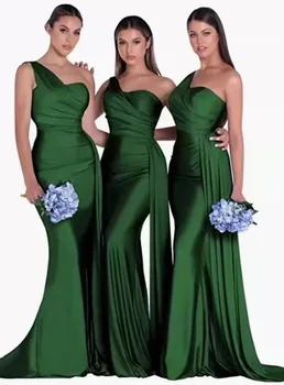 CloverBridal Viena Pleca, Kroku Elegants Puse kleitas Sievietēm 2023 Līgavas Kleita Meitenēm, Elastīgs Satīns Īpašu Tērpu WB9949
