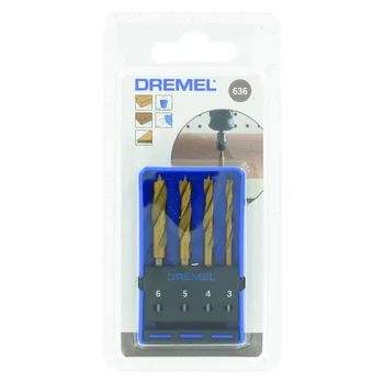 Dremel 636 Kokapstrādes Urbju Elektriskās Dzirnavas Īpašu 3mm Rokturis Twist Urbt 4 Komplekti no Koka Plastmasas