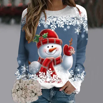 Džemperi, Krekli Sievietēm Ziemassvētku Briežu garām Piedurknēm Krekls Modes Gadījuma Ziemas Rudens Džemperis Dāmas, sporta Krekli