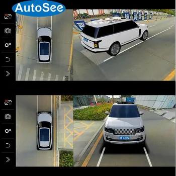 fit oriģinālo OEM monitors 2018. gadam Land Rover Range rover 360 grādu kamerām 3D putnu acu Panorāmas skats apņem parkošanās sistēma