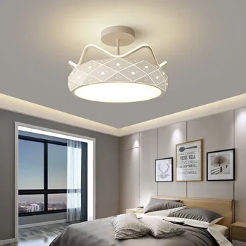 Guļamistaba Griestu Gaismas Luksusa Romantiskas Vainagu Kristāla Lampu Mūsdienu Minimālisma LED Gaismas