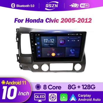 Honda Civic 2005 - 2012 Automašīnas Radio Multimediju Video Atskaņotājs, Navigācija, Stereo GPS Carplay QLED DSP Android 12.0 Auto 8+128G