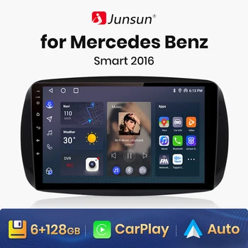 Junsun V1 AI, Balss Bezvadu CarPlay Android Auto Radio Mercedes Benz Smart 2016. gadā, proti, 4G, Auto Multimedia, GPS 2din autoradio