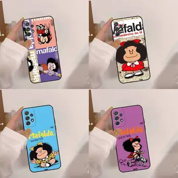 Karikatūra Mafalda Telefonu Gadījumā Samsung 80 33 21 S 22 4G 30 20 31 32 40 42 50 51 52 53 70 71 4g 5g 72 73 91 S10lite2020