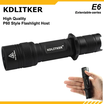 KDLITKER E6 / E6S P60 Lukturīti Host - Melna