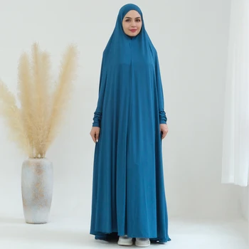 Lūgšanu Kleitu par Musulmaņu Sievietēm Viens Gabals Jilbab Islāma Apģērba Dubaija Tukey Hijabi Drēbes Gadījuma Ramadāna Eid Gaisvadu Abaya