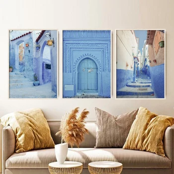 Maroka Apdare Marimekko Fotogrāfija Ceļojumu Plakāti un Izdrukas Pilsētas Islāma Arhitektūru, Mākslas Druka Kanvas Glezna Home Deco