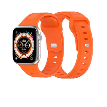 Mīksts silikona siksniņa Apple skatīties, sērija 8 7 6 5 4 41MM 45 MM aproce iwatch Ultra 49MM/SE 40mm smartwatch piederumi