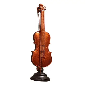 Mūzikas Instrumentu Statuetes ar Perforētu Ziemeļvalstu Statuja Vijole Modelis Rotājumi Bārs Statuja Mājas Darbvirsmas Apdares, Dekoratīvie Kuģiem