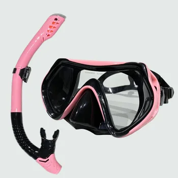 Niršanas Maska Snorkeling Maska Silikona Peldēšanas Brilles Komplekts Vīriešu un Sieviešu Pilna Sausā Elpošanas Caurule Pieaugušo Liels Rāmis Brilles