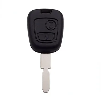 Nomaiņa Tālvadības Atslēgu Apvalks Gadījumā Fob 2 Pogu Peugeot 406 407 307107 205 206 207 Auto Auto Atslēgu Segtu Neslīpēts Asmens
