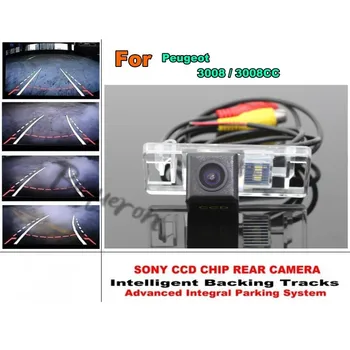 Par Peugeot 3008 / 3008CC Auto Saprātīga Stāvvietu Dziesmas Kamera / HD Atpakaļ uz augšu Atpakaļgaitas Kameru, Atpakaļskata Kamera