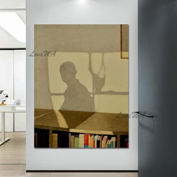 Plakāti Sienas Art Roku Attēlu Apdare Attēls Abstraktā Audekls Gleznošanai 3d Vīrietis Pa Logu Roku-glezna Bez Rāmjiem