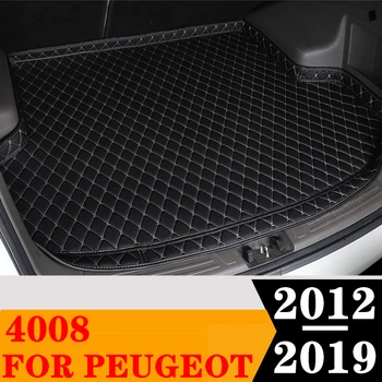 Sinjayer Auto Bagāžnieka Paklājiņš jebkuros Laika Auto Astes Boot Bagāžas Pad Paklāju Augsti Kravas Starplikas piemērots Peugeot 4008 2012 2013-2019