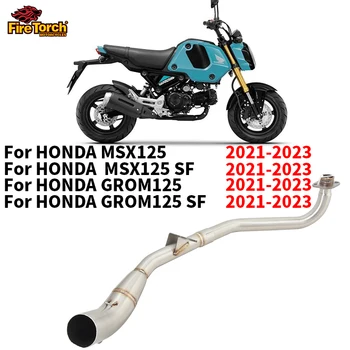 Slīdēšanas Honda GROM125 MSX125 SF GROM 125 2021 2022 2023 Motociklu Izplūdes gāzu Evakuācijas Sistēmas Priekšā Saiti Cauruļu Savienojumu 50.8 MM Muffler