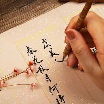 Su Shi Li Yu Li Qingzhao Dzejas Kaligrāfijas Copybook Mazo Regulāri Skriptu Otu, Pildspalvu Prakses Pastelis Pamanīja Zelta Xuan Papīra
