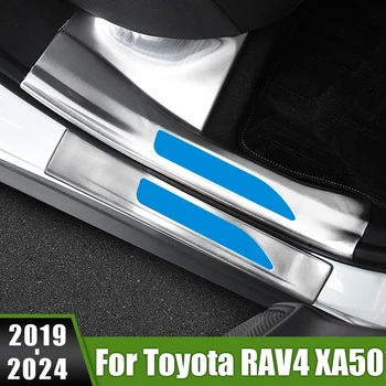 Toyota RAV4 XA50 RAV 4 Hibrīda 2019 2020 2021 2022 2023 2024 Nerūsējošā Auto Durvis, Palodzes Aizsargs Uzlīme Sliekšņa Kājas Lentes