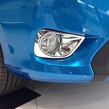 Toyota Vios Yaris sedans 2014 2015 2016 Auto Stils Aksesuāri ABS Plastmasas Chrome Automašīnas priekšējie miglas lukturi Gaismas Vāciņš Melns