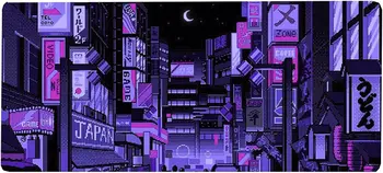 Tumši Violeta Japāņu Anime Retro Vaporwave Peli Mat Datoru Spilventiņu, lai Klēpja un Galda Paklājiņš Anime Peles Paliktņa Kawaii Lielu Spēļu Pad