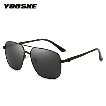 YOOSKE Retro Metāla Polarizētās Saulesbrilles Sieviešu Modes Kniedes Apdares Toņos UV400 Vīriešiem Punk Melnā Zelta Saules Brilles
