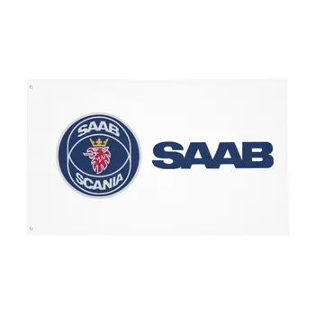 Zviedrija Saabs Scanias Karoga Iekštelpu Āra Banner Poliestera Saab Auto Klubs Apdare, dubultie 60x90 90x150cm Karogi