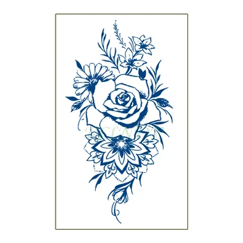 Ūdensnecaurlaidīgus Pagaidu Sula Tetovējumu Uzlīmes, Rožu Ziedi, kas Ilgst Tetovējumiem Flash Tetovējums Viltus Tatto Body Art Vīriešiem Sievietēm